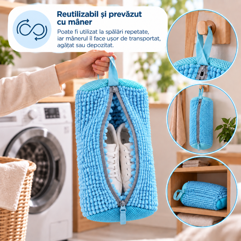 Sac reutilizabil pentru spălarea încălțămintei
